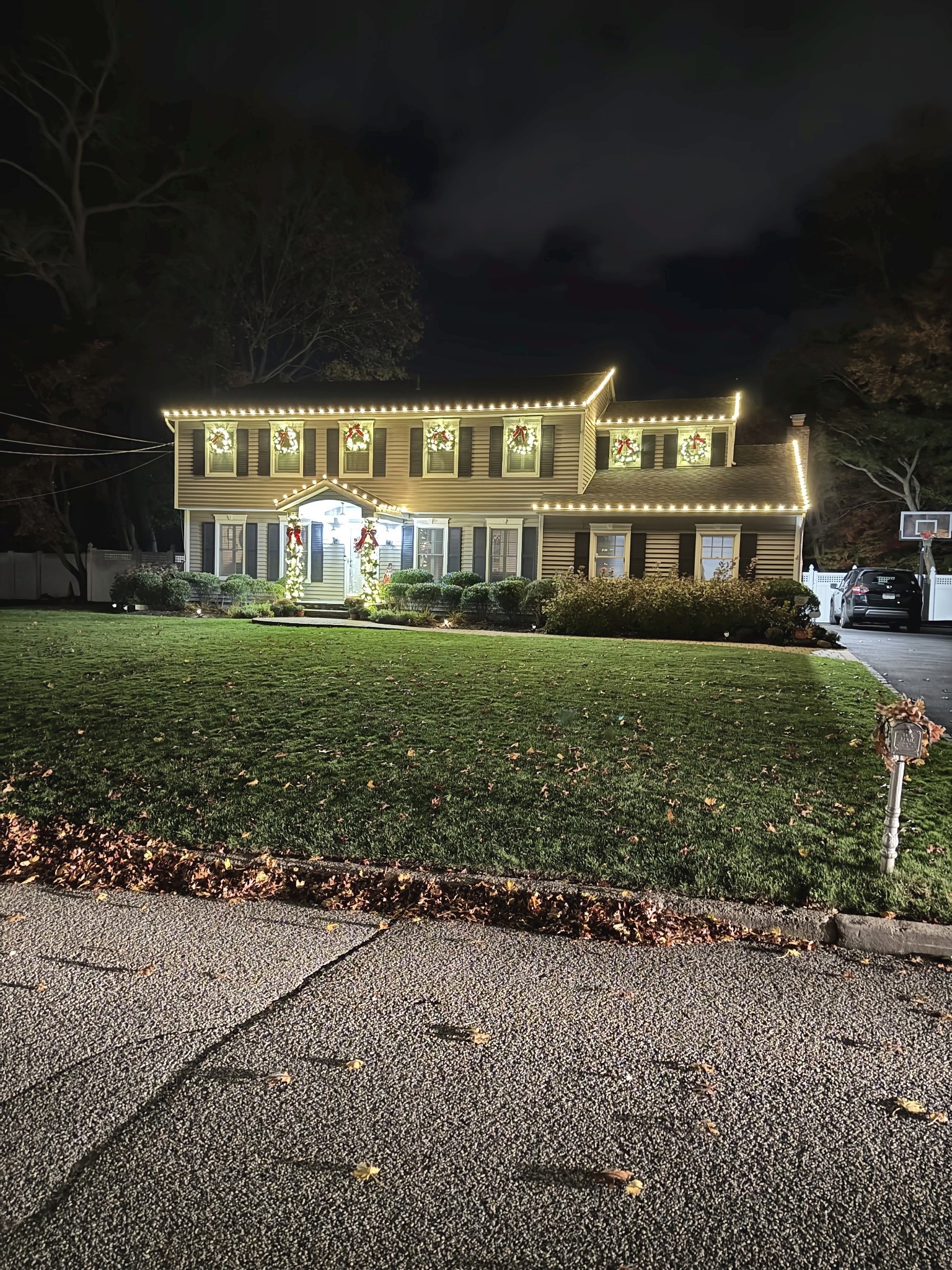 Christmas Illuminations LI installation: A Classic Holiday Welcome