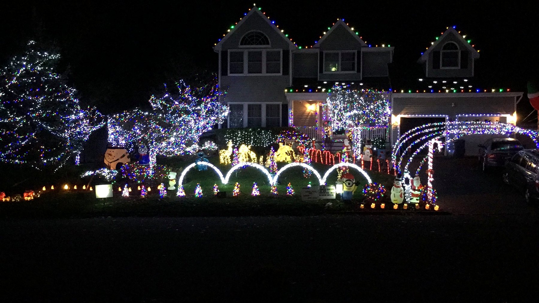 The house aglow