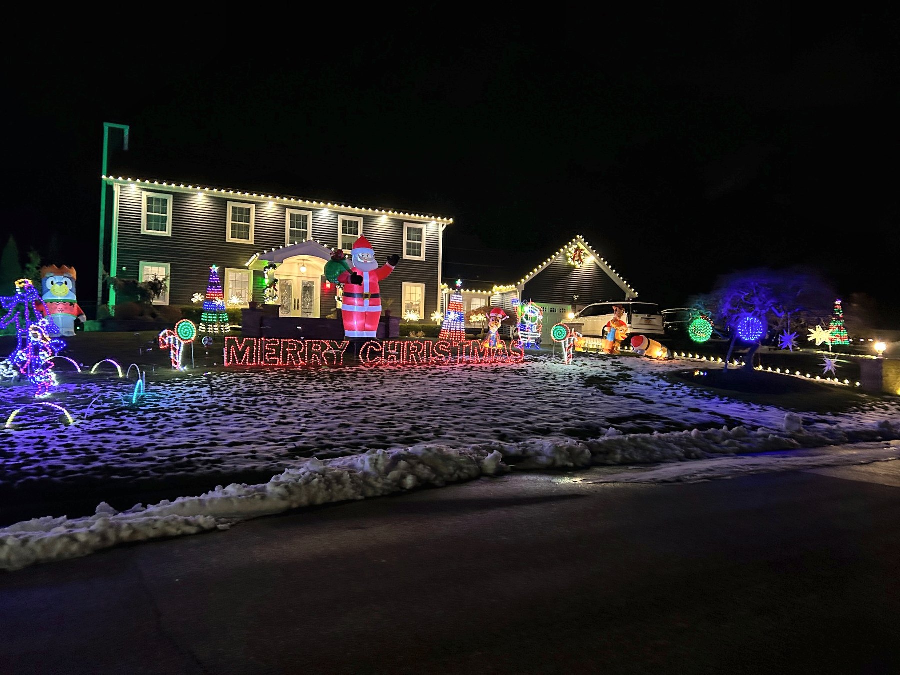 Christmas Illuminations LI holiday lighting installation: A Colorful Christmas Spectacular