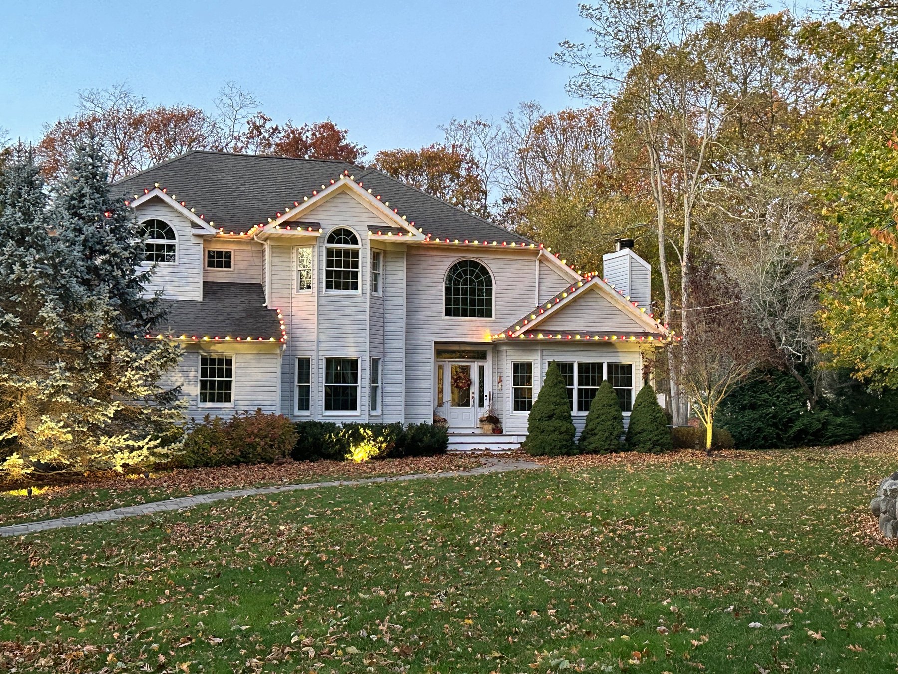 Christmas Illuminations LI holiday lighting installation: A Bright Holiday Home